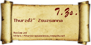 Thurzó Zsuzsanna névjegykártya